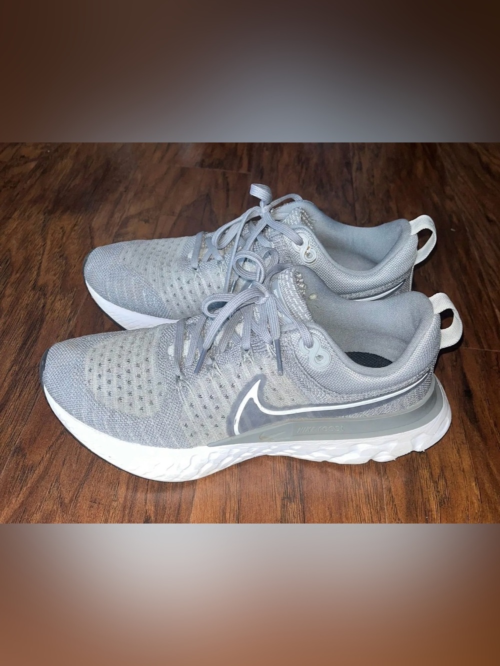 Nike React Infinity Run Flyknit Light Gray Running Shoes